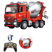 Apexma Oyuncak Uzaktan Kumandalı Full Fonksiyon Şarjlı Beton Mikseri Sesli Işıklı Mikser Iş Makinesi