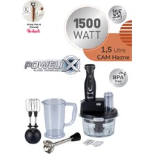 Tefal Buz Kırıcı Dilimleyici ve Rende 4 Bıçaklı Powelix 1500 Waat 1,5 Litre Cam Hazneli Mutfak Robotu