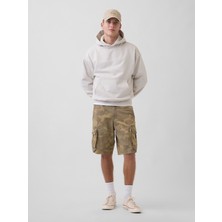 Gap Erkek Kamuflaj Relaxed Kargo Şortları
