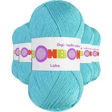 Die Grup 5 Adet Lüks Patik Ipi Yünü Turkuaz 98238