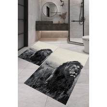 Eliana Home Dijital Baskı  2'li Banyo Paspas  Takımı RVG5-1444  100X60+60X50 cm