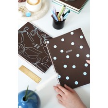 Matt Notebook A4 Spiralli Okul Defteri 80 Yaprak 2'li Set – Çizgili & Kareli