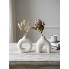 Varkal 2'li Iskandinav Tarzı Minimalist Pinterest Vazo Seti