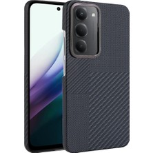MobaxAksesuar Xiaomi Redmi 15 4G / 5G Kılıf Kevlar Desenli Karbon M-Safe Magnetik Şarj VEGA-Msafe