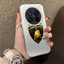 HONTINGA Vivo X200 Pro ile Uyumlu Kılıfı Silikon Kenar Sert Arka Düşüme Önleyici Basitlik Anti Düşme Kamera Korumali Lamborghini Desen Telefon Kılıfı Kadın ve Erkek Için Uygundur K1-1110