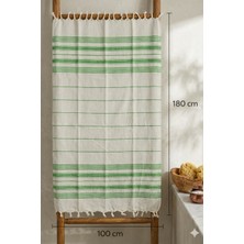 Vivesta Home Peştemal Plaj Havlusu 100x180 cm %100 Pamuk Hızlı Kuruyan Hafif Kum Tutmaz Çok Amaçlı Hamam Sauna Havlusu