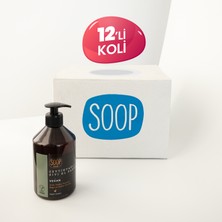 Soop %100 Doğal Zeytinyağlı Sıvı El Sabunu 12LI Paket 500 ml | Nemlendirici, Vegan | %100 Saf Zeytinyağı