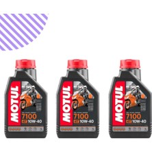 Motul 7100 10W40 Motorsiklet Motor Yağı 1 Litre x 3 Adet - 0781387029401