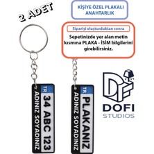 Kişiye Özel Plaka Anahtarlık Çiftli Set (2 Adet) - Isimli ve Plakalı Araç Anahtarlığı