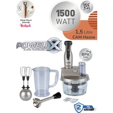 Tefal Buz Kırıcı Dilimleyici ve Rende 4 Bıçaklı Powelix 1500 Waat 1,5 Litre Cam Hazneli Mutfak Robotu