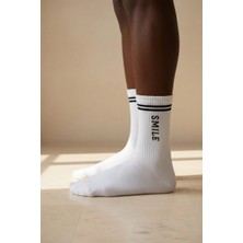Bony Socks Unisex Smile Yazılı Soket Çorap