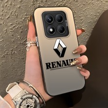 HONTINGA Xiaomi Redmi Note 14 Pro 5g ile Uyumlu Kılıfı Silikon Kenar Sert Arka Düşüme Önleyici Basitlik Anti Düşme Kamera Korumali Renault Desen Telefon Kılıfı Kadın ve Erkek Için Uygundur K1-1104