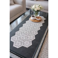 Dilex Runner Masa Örtüsü Amerikan Servis 37X115 cm Beyaz