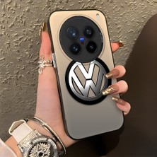 HONTINGA Vivo X200 Pro ile Uyumlu Kılıfı Silikon Kenar Sert Arka Düşüme Önleyici Basitlik Anti Düşme Kamera Korumali Volkswagen Desen Telefon Kılıfı Kadın ve Erkek Için Uygundur K1-1119