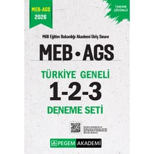 Pegem Akademi Yayıncılık 2026 MEB AGS Tamamı Çözümlü Türkiye Geneli 1-2-3 (3'lü Deneme Set