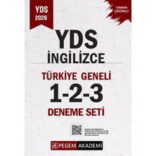 Pegem Akademi Yayıncılık 2026 YDS İngilizce Tamamı Çözümlü Türkiye Geneli 1-2-3 (3'lü Dene