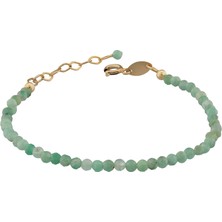 Kuyumcudükkanı Kuyumcudukkani"zümrüt Renkli Doğal Taşlı"bileklik- 29073-G-EMERALD