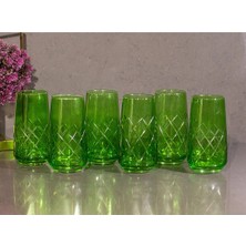 Sudeka 6 Parça Kristal Kesme Renkli Cam Bardak 480CC