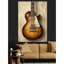 Artmeg Klasik Elektro Gitar Portresi Dekoratif Kanvas - Mdf Ahşap Tablo