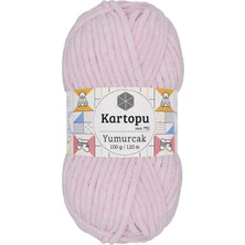 Die Grup 1 Adet Yumurcak Kadife El Örgü Ipi Toz Pembe K1562