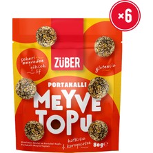 Züber Meyve Topu Portakallı 80G x 6 Adet