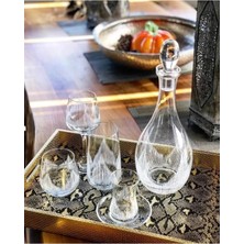 Sudeka Eyfel 31 Parça 6 Kişilik Kesme Çeyiz Su Takımı, Cam Sürahi Bardak Kadeh Içecek Takımı