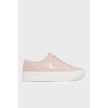 Calvin Klein Logolu Kanvas Sneaker Ayakkabı YW0YW01763ABJ Bayan Ayakkabı YW0YW01763 Abj