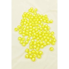 Die Grup Dünya Boncuk Içten Boncuklu Bileklik Çanta Boncuğu 10 mm 50 gr Sarı - BNC464