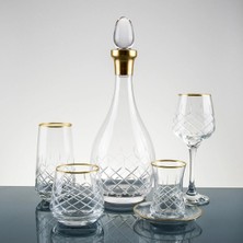 31 Parça 6 Kişilik Sude Kesme El Dekor Cam Su Takımı