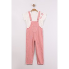 Joy Kids Kız Çocuk Boncuk Detaylı Yıldızlı 2'li Tulum (6-9yaş) (Pembe)