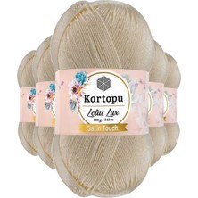 Die Grup 5 Adet Lotus Lux Bikini Büstiyer Bluz Simli Örgü Ipi K025 Krem