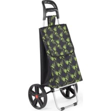 Abnturk Iki Tekerlekli Katlanır Alışveriş Arabası Hafif Metal Gövdeli, Su Geçirmez Kumaşlı Pazar Arabası