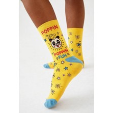 Bony Socks Unisex Desenli Soket Çorap Sarı