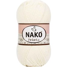 Die Grup 1 Adet Pırlanta Amigurumi El Örgü Ipi Yünü Ekru 300