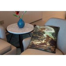 Abat Home Dekoratif, Modern Dijital Baskılı Süet Kırlent Kılıfı (Koltuk Yastık Kılıfı)  40 x 40