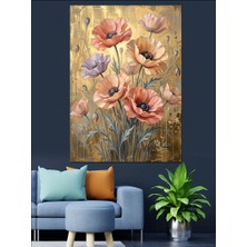 Artmeg Bahar Dalları ve Pembe Çiçekler Dekoratif Kanvas - Mdf Ahşap Tablo