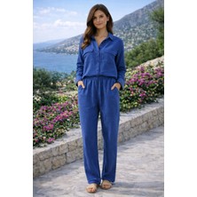 Dk Picck Upp Oversize Fit Düğmeli Gömlek Bol Paça Pantolon Ikili Takım