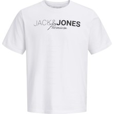 Jack & Jones Jack&jones 12298018 0 Yaka Erkek Tshirt - Beyaz