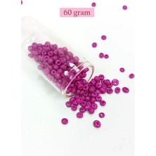 Die Grup Dökme Cam Kum Boncuk Büyük Boy (6/0) 4 mm - 60 Gram - Eflatun - BNC138