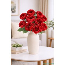 Yapay Çiçek Sitesi Yapay Katalina Gül Demeti 10 Dal Kırmızı