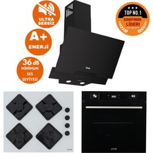 Afm Tech ve Ferre Markalı Bıq Sessiz Turbo 8 Prog Dijital Ankastre Set (D063-SA +FM7700 +FM-BD2201)