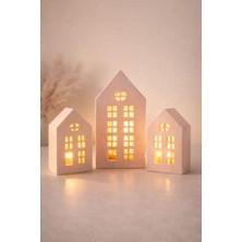 AkanArt Studio Dekoratif Ev Mumluk Seti – Sıcak Işık Ambiyansı (Pembe)