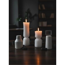 Varkal 2 Pinterest Vazo 2 Sütun Mum 4'lü Set - El Yapımı Dekoratif Set