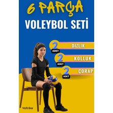 Voltrike 6 Parça Voleybol Seti- Voleybol Dizliği + Voleybol Elliği+ Voleybol Çorap