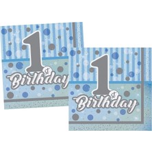 Die Grup THB5121 First Bithday Erkek, 16 Adet Peçete, 33X33CM  /BMP1310THB5121