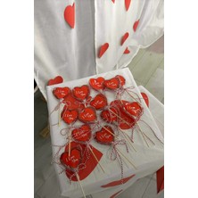 Hasel Şekerleme I Love You Baskılı Kalpli Sosyete Şekeri (Adet Seçiniz 20-30-50-100) Lolipop 14 Şubat Sevgili Hediye