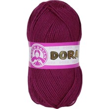 Die Grup 1 Adet Dora El Örgü Ipi Yünü 100 gr 103 Mürdüm
