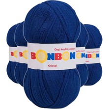 Die Grup 5 Adet Kristal El Örgü Lif Ipi Mavi 98488