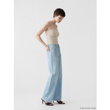 Soulife Wideleg Kadın Jean Pantolon