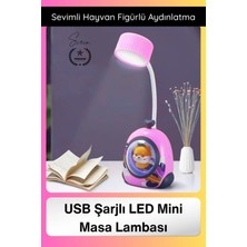 Svein #masalambası USB Şarjlı LED Mini Masa Lambası Çocuklar Için Hayvan Figürlü Pet Kabin Sevimli